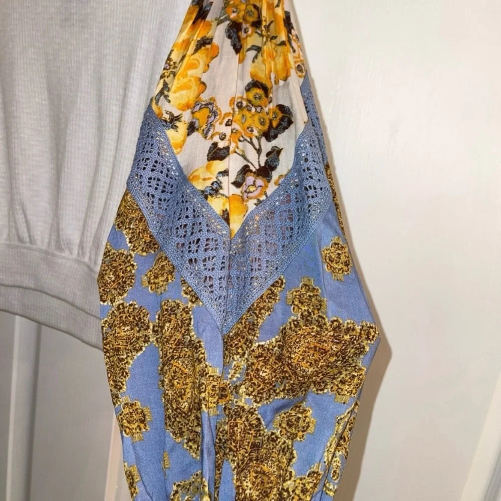 (EUC) Free People Ivory Casual Clash balloon Sleeve Waffle Knit Top Size XS